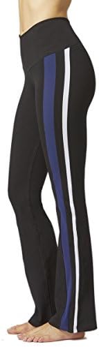 TLC Sport UK Women's Classic Side Panel Stripe Standard Waist Pant Boot Cut Yoga Legging Bootleg Trousers