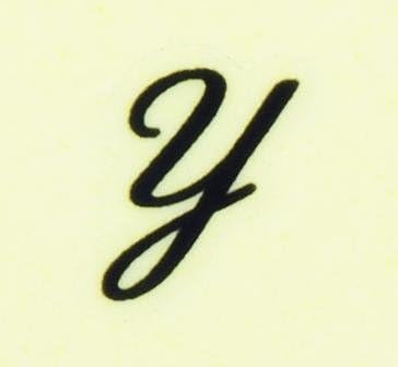 Amazon ネイルシール アルファベット 1筆記体 Y Bk 各1シート9枚入 Mmilly シール ステッカー 通販