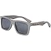 Wood Sunglasses - SHINER Bamboo Wood - EVEREST Mountain Engravings- Bamboo Gray/Smoke