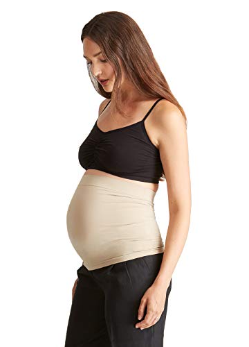Ingrid & Isabel Women's Maternity Everyday Bellaband, Black/Nude, 3