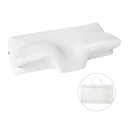 MARNUR Contour Memory Foam Pillow Orthopedic Pillows for Neck Pain Ergonomic Pillow with RoHS Certification for Back Sleepers Side Sleepers and Stomach Sleepers with Pillowcase Covers