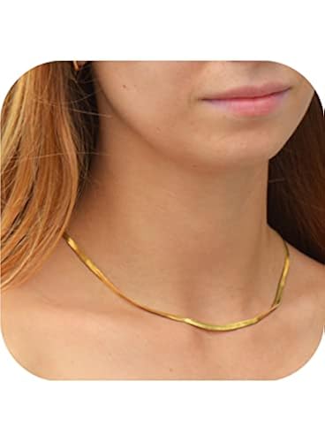 24K Real Gold Filled Jewelry for Women 24k Gold Herringbone