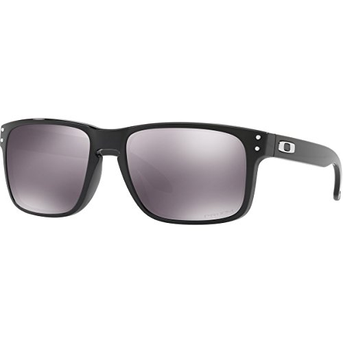 Oakley Men's Holbrook Polarized Iridium Square Sunglasses, Polished Black, 55.01 mm