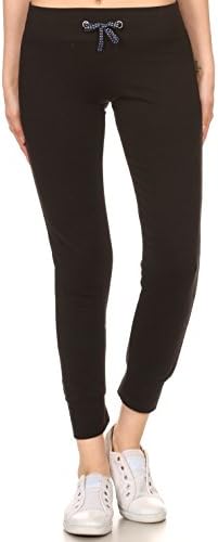 Riva US CP101 Women French Terry Relaxed Lounge Sweat Capri (Black, X-Large)