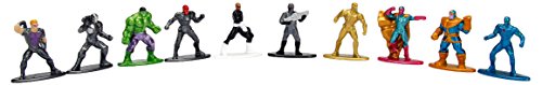 Nano Metalfigs Marvel Avengers 10 Pack Miniature Diecast Figures, Multi-Color, 1.65