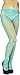 ToBeInStyle Women’s Sexy Vibrant Fine Classic Fishnet Full Footed Pantyhose - Queen Size - Turquoise