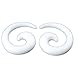 PiercingJ 10pcs Mixed Color 12G-00G Uv Acrylic Snail Ear Plug Stretcher Spiral Taper Expander (0g=8mm)