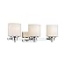 Chloe Lighting CH821036CM24-BL3 Contemporary 3 Light Chrome Finish Bath Vanity Wall Fixture White Alabaster Glass 24