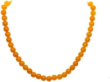 Kastiya Jewels Yellow Quartz Semi Precious Gemstone Beads Necklace Chain for Women and Girls