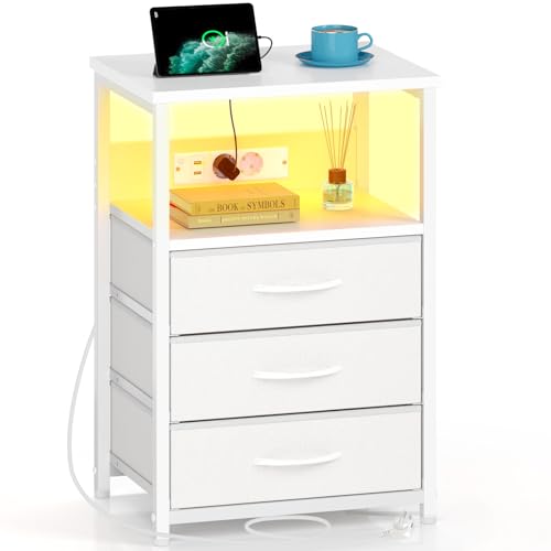Heißer Tipp: Der Check bestätigt: 35,99€ ist ein starker Wert für Rolanstar Nachttisch mit LED,.... Direkt zum Angebot!