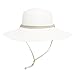 Sloggers Womens Wide Brim Braided UPF 50+ Hat (White)
