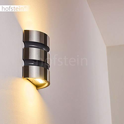 LED Außenwandleuchte Kolding m. Bewegungsmelder, Wandlampe aus Metall in Edelstahl, Gartenbeleuchtung m. 17 Watt, 1000… – Bild 5