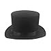 JJMS Brand Fantastic Black Top Hat Hard Felt top Hat Delivered By Amazon.