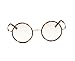 Agstum Vintage Retro Small Round Optical Eyeglass Frame with Spring Hinge (Amber+Light gold, 40mm)