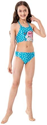 ShinyLuck Girls' Pretty Print 2-Piece Swimsuit Bikini Tankini Set (3-12 Years)