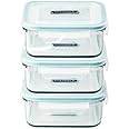 Glasslock Food-Storage Container with Locking Lids and Microwave Safe - Square 30 Ounces