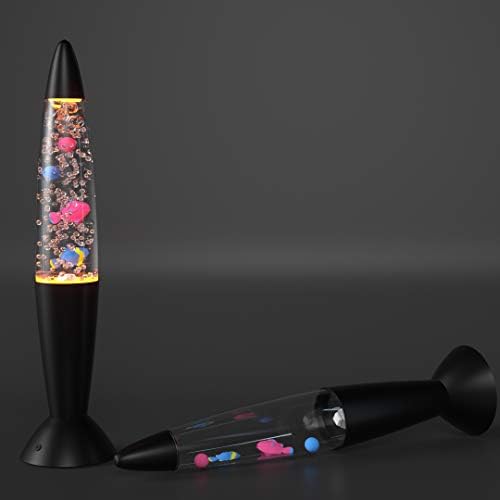 Lava Lamp,14 inches Mini Fish Lava Lamp Bubble Lava Lamp LED Sensory