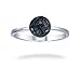 VIR JEWELS Sterling Silver Black Diamond Ring (1/5 CT) Size 7