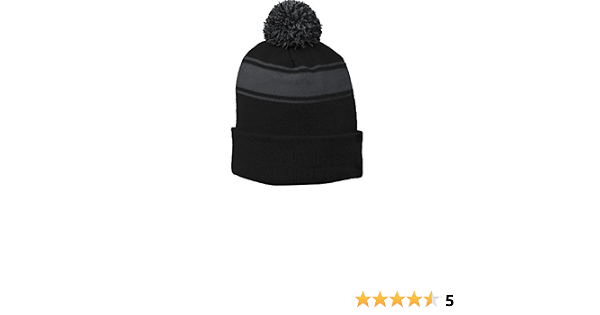 Sport-Tek® Stripe Pom Pom Beanie. STC28 