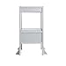 Guidecraft Heartwood Kitchen Helper Stool - Gray W/Keeper and Non-Slip Mat: Adjustable Counter Height Step Up, Folding Safety Cooking Step Stool for Toddlers - Little Kids Learning Furniture