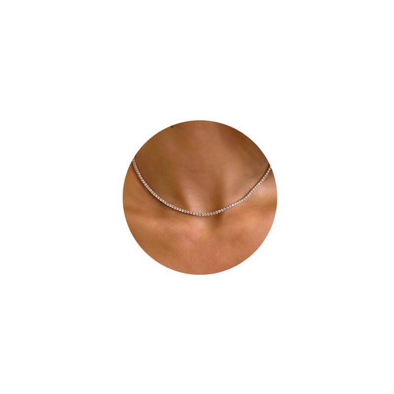 Tewiky Layered Necklaces for Women Non Tarnish- Chunky 14k Gold Plated Herringbone/Snake/Rope/Box/Cuban Link Chain for Women Waterproof Layering Stack Choker Necklace Trendy Dainty Tarnish Free Jewelry Set