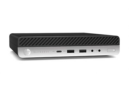 HP EliteDesk 800 G3 Mini Desktop PC, Intel Core i5-7500, 8GB RAM, 256GB SSD, US QWERTY WiFi Keyboard, Bluetooth, Windows 11 Pro (Refurbished)