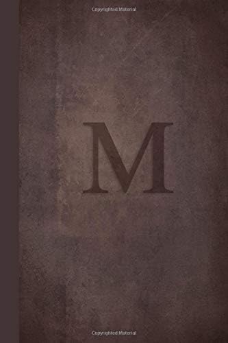 August SkyM: Executive Style Monogram Letter Journal for Men and Women (Brown Suede Look Paperback Monogram Journals)