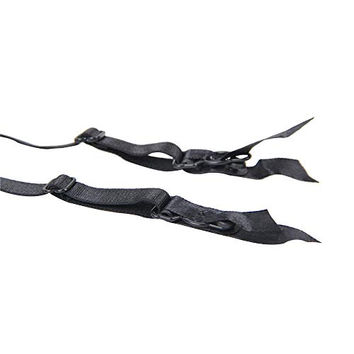 comeondear Women Lace Suspender Garter Belt Plus Size Lingerie with G-String for Thigh High Stockings Black