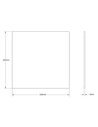 Cama de cristal de borosilicato de 9.252 x 9.252 x 0.118 in con borde pulido plano para Creality Ender 3 con 4 clips de cristal.