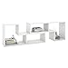 DEVAISE Versatile TV Stand, Entertainment Center Console, Bookshelf for Living Rooms, White
