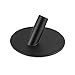 Hgery Adhesive Hooks, Self Adhesive Black Wall Mount Hook for Key Robe Coat Towel, Super Strong Heavy Duty Stainless Steel Hooks, No Drill No Screw, Waterproof, for Kitchen Bathroom Toilet, 4 Pack