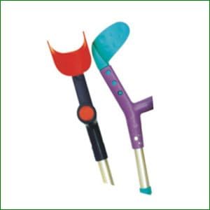 Tiki Children Crutches (Pair) - Orange/Blue