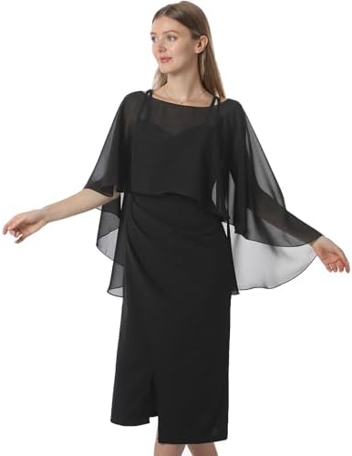 LeJulyeekay Women's Shawls and Wraps for Evening Dresses Soft Wedding Cape  Lightweight Bridesmaid Scarves Cover Up SCF18,black at Amazon Women's  Clothing store