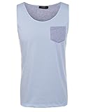 COOFANDY Men's Tank Top Casual Sleeveless Shirt with Pocket for Gym Sport and Training