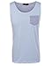COOFANDY Men's Jersey Tank Top Casual Patchwork Sleeveless Shirt with Pocket