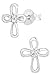 Hypoallergenic Sterling Silver Cross with CZ Crystal Stud Earrings for Kids (Nickel Free)