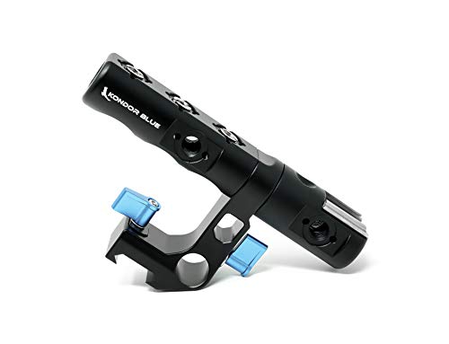 KONDOR BLUE BMPCC4K Half Cage Rig for Blackmagic Pocket Cinema Camera 4K with Top Handle, NATO Rails, 15mm Rod, Cold Shoe, Bubble Leveler and Optional T5 SSD Holder, Metabones Speedbooster Bracket