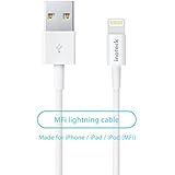 [Apple MFi Certified] Inateck 200CM/6.6 Feet Lightning Cable, iPhone Connection Cable to USB, Apple Lightning Charging Cable for iPhone, iPad & iPod, White
