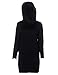 OVERMAL Women Hooded Hoody Sweatshirt Bodycon Hoodies Pullover Dress (Asia XL=US10=UK14=EU40, Black)