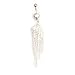 Pixnor Hot Rhinestone Tassel Navel Dangle Button Belly Ring Bar Body Piercing Jewelry