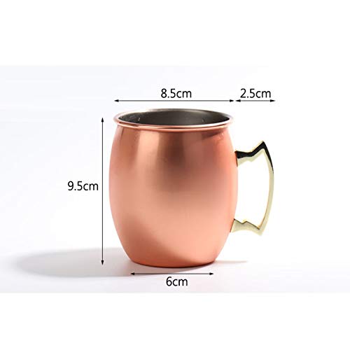 TWH Moscow Mule Cup, Pure Solid Copper Mugs, Copper Wine Glasses Stainless Steel Copper Plated Wine Glass Cocktailglas… – Bild 2