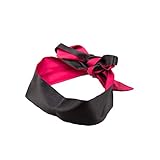 Qyclc Sleeping Mask Satin Eye Mask Red Black