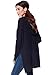 Womens Casual Oversized Zipper Hoodie - Lightweight Terry Knit Sweatshirt (Black, Large)