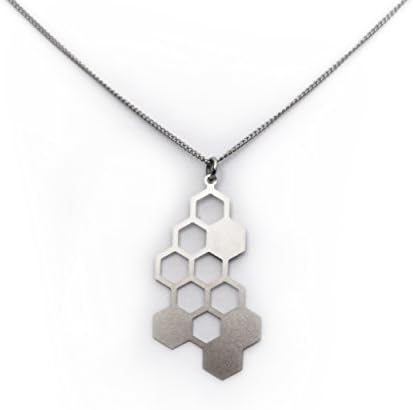 Honeycomb - Hexagon Modern Stainless Necklace