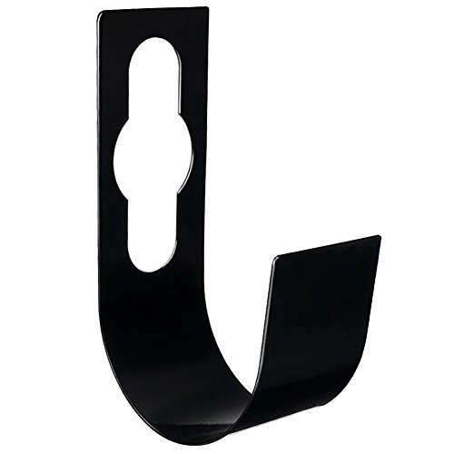 Hinmay Best Garden Spigot Hook Hose Holder, Durable Metal Wall Hose Hanger Support for 100ft Heavy Hose-Black