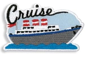 Cruise Ship Iron On Patch, Vacation Cruising Adventure, 2.5 Inches