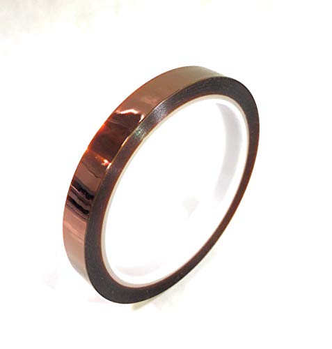 APT, (1/2'' x 36 Yds, 24Rolls) 1 mil Thick Polyimide Adhesive Tape, high Temperature and Heat Tape, for Masking, Soldering, Electrical, 3D Printer Application.