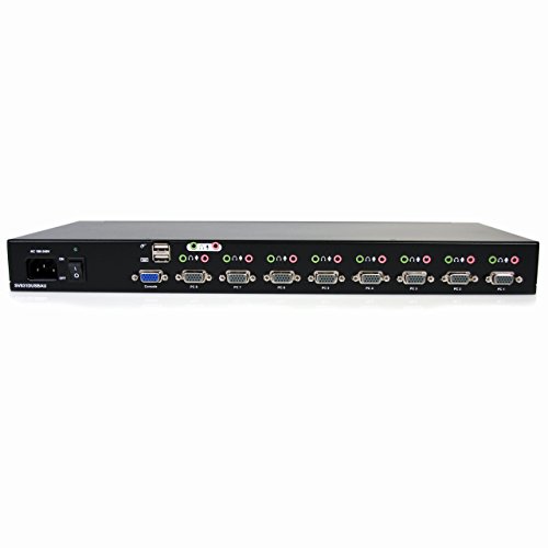 StarTech.com SV831DUSBAU 8 Port Rack Mount USB VGA KVM Switch with Audio (Audio Cables Included)