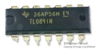 TEXAS INSTRUMENTS TL084IN IC, OP-AMP, 3MHZ, 13V/ us, DIP-14 (1 piece)