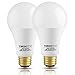 TORCHSTAR 3-Way LED Bulb A21, 3 Way LED Light Bulbs 40/60/100W Equivalent, UL & ES Listed, Flicker Free Bulb for Floor, Table, Touch Lamp, E26 Standard Base, Non-dimmable, 5000K Daylight, Pack of 2